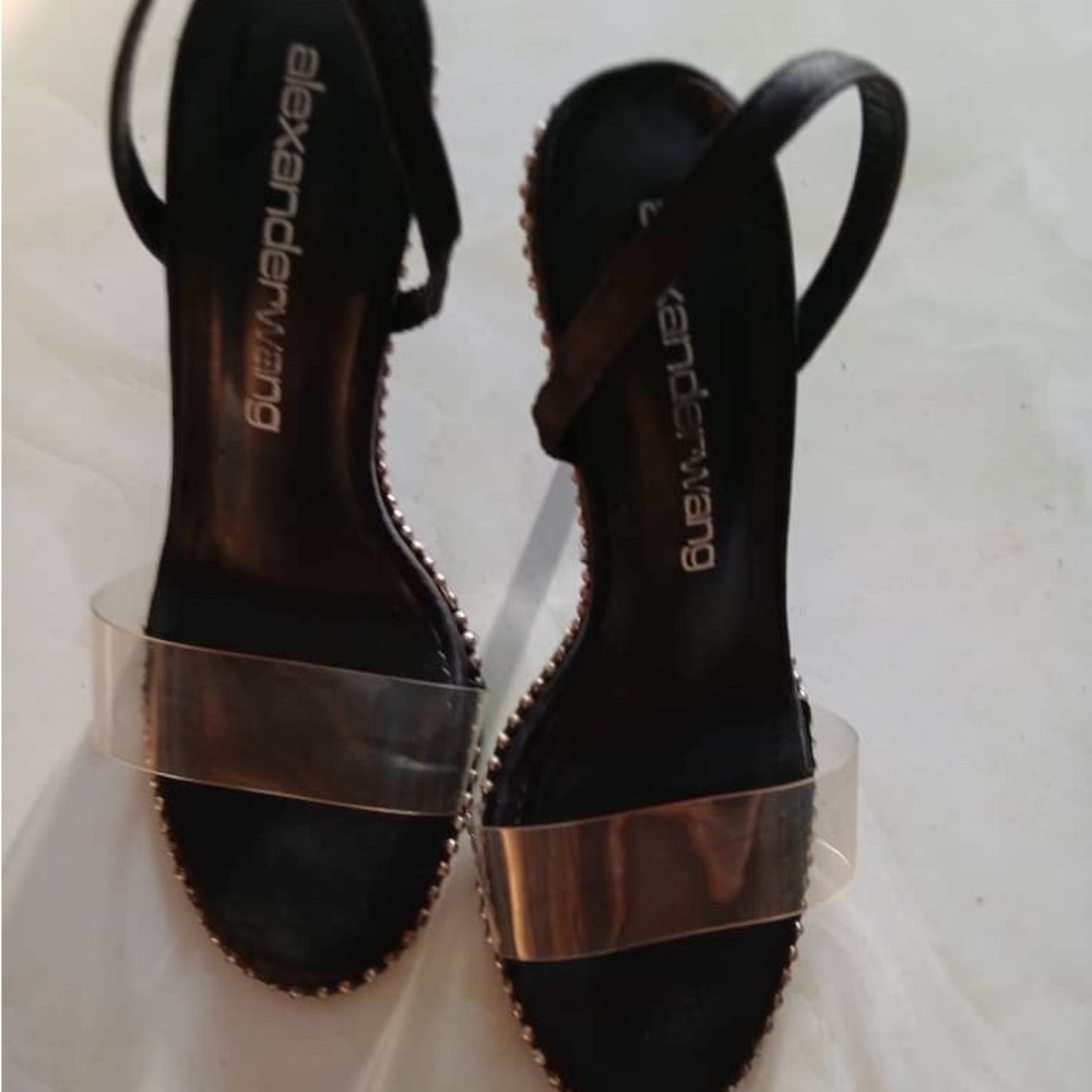 Alexander Wang Black Nova Studded Slingback Sandals